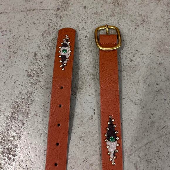 Brown studded western style MENS2 - Picture 2 of 4